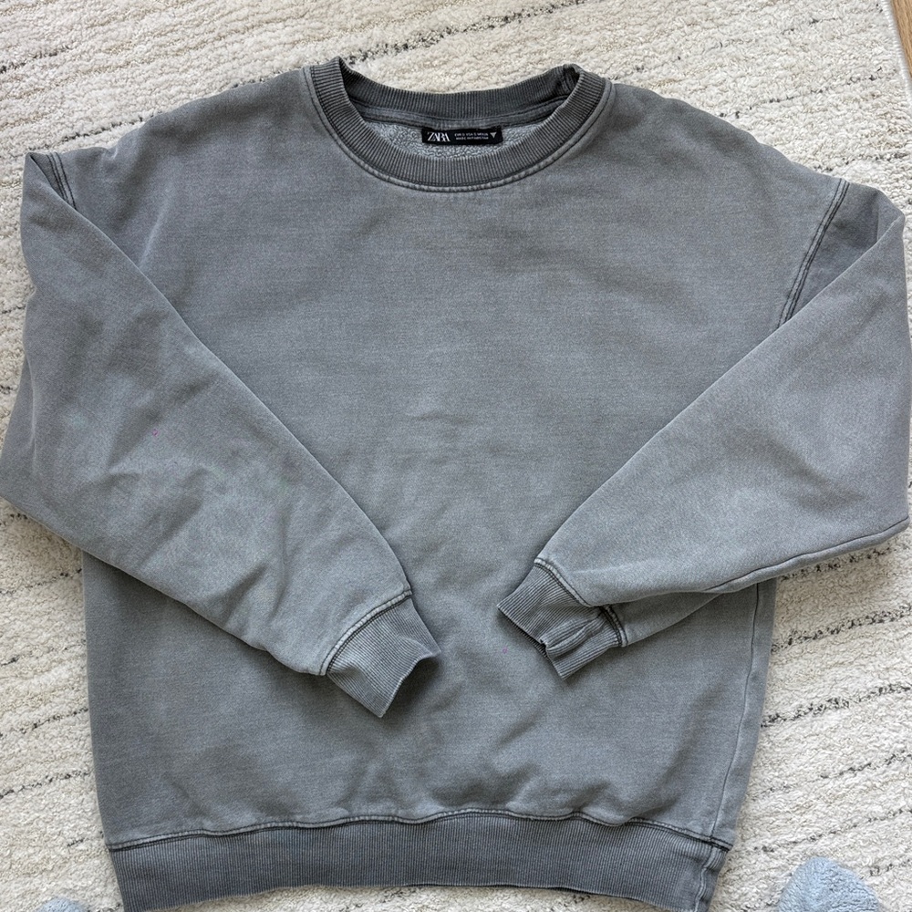Zara Gray Crewneck Sweatshirt